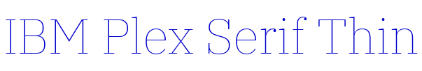 IBM Plex Serif Thin fonte